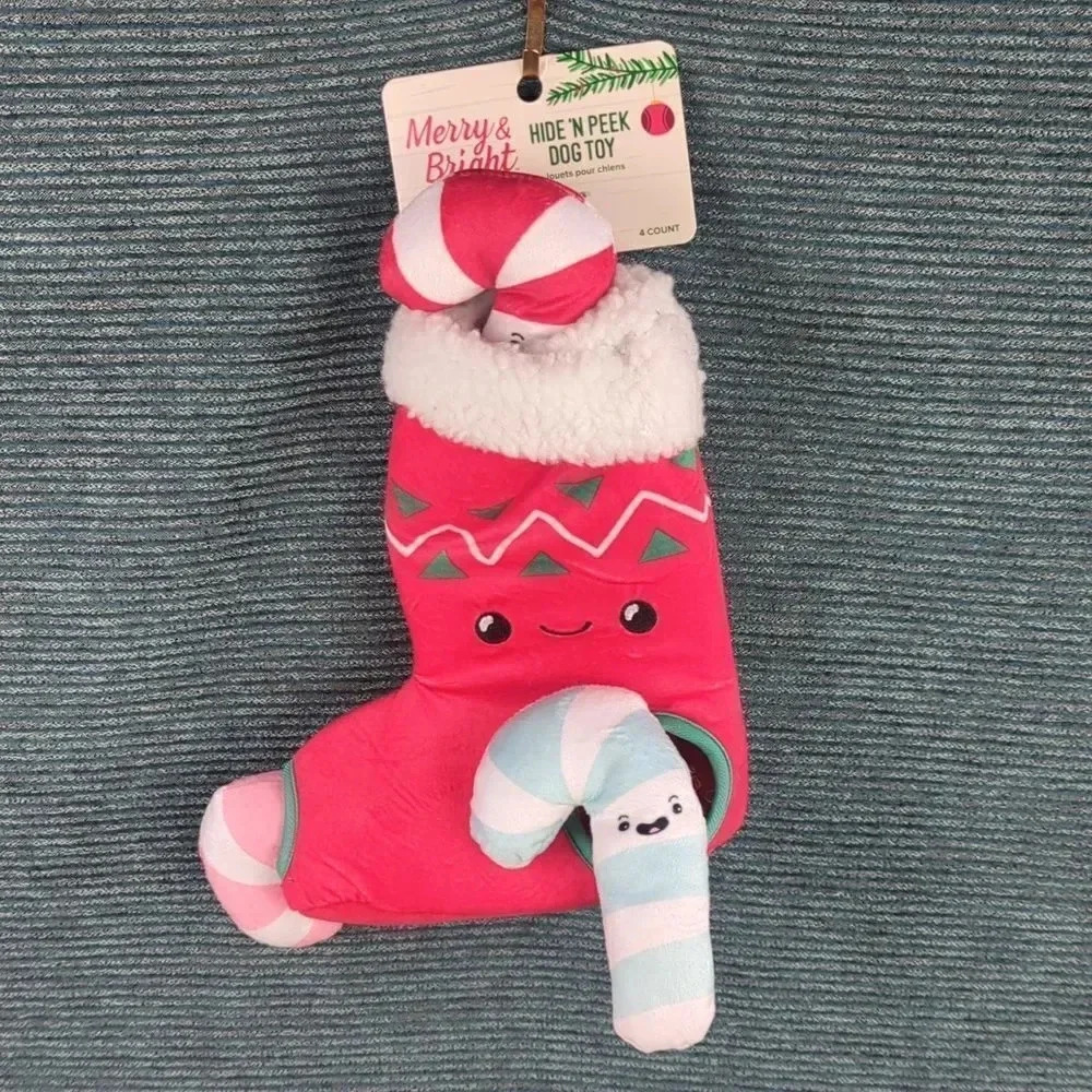 Christmas Hide And Peek Burrowing Squeaky Toy!